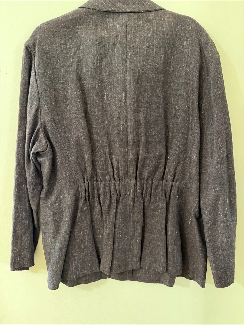 CHANEL Brown Linen Button Front Jacket Cruise 2000